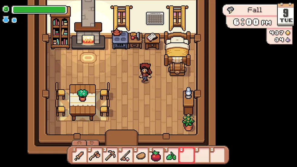 Cooking and crafting in Fields of Mistria